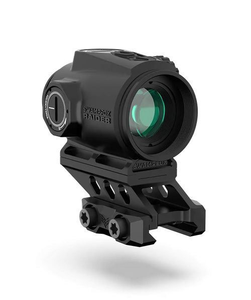 Swampfox Optics RMPS120G6 Raider Micro Prism Black 1x 20mm Tube 6 MOA Green Dot Reticle Green Laser