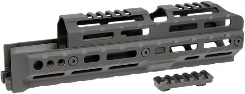 Midwest Industries MIAKALPHA100 Alpha  Drop-in Aluminum Black Hardcoat Anodized 5 Slot Picatinny Rail AK-Platform 10" Long Compatible w/M-LOK