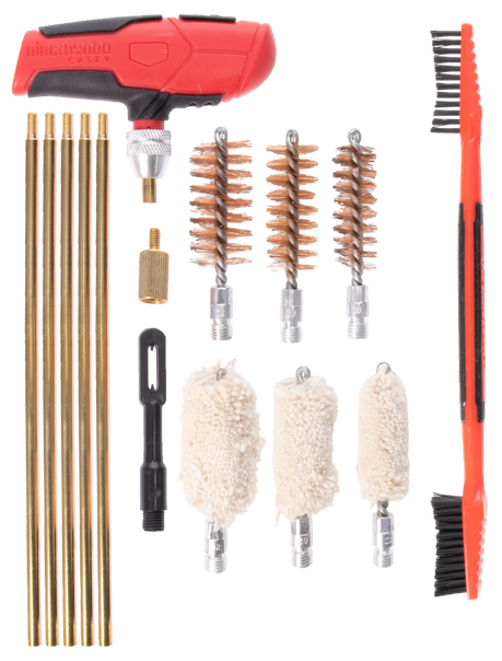 Birchwood Casey SHGCLNKI Shotgun Cleaning Kit 17 Pieces Black/Red