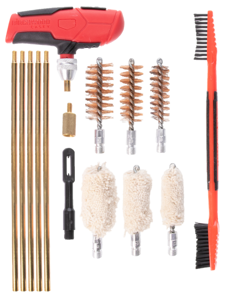 Birchwood Casey SHGCLNKI Shotgun Cleaning Kit 17 Pieces Black/Red