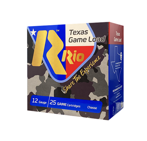 Rio Ammunition TG366TX Texas Game Load High Velocity 12Gauge 2.75" 1 1/4oz 6Shot 25 Per Box/10 Case