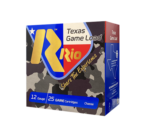 Rio Ammunition TG366TX Texas Game Load High Velocity 12Gauge 2.75" 1 1/4oz 6Shot 25 Per Box/10 Case