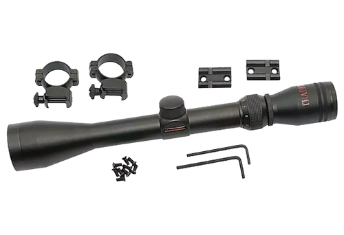 Traditions A1171 Muzzleloader Scope Pack 3-9x 40mm Duplex Reticle Matte Black Includes Medium Rings & 2 Piece Base