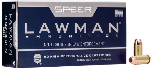 Speer 53652 Lawman  40S&W 180gr Total Metal Jacket 50 Per Box/20 Case