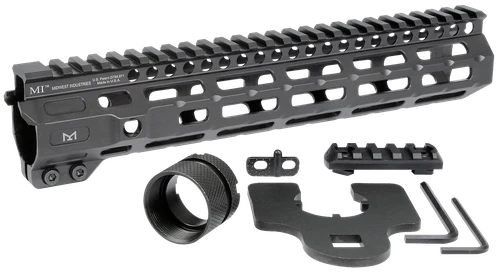 Midwest Industries MICRM105 Combat  Black Hardcoat Anodized 6061-T6 Aluminum 10.50" Picatinny/M-LOK