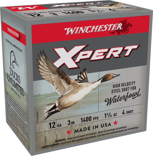 Winchester Ammo WEX123H4 Super X Xpert High Velocity 12Gauge 3" 1 1/4oz 4Shot 25 Per Box/10 Case