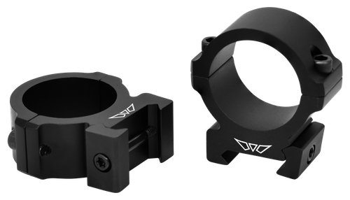 Warne V614M Horizontal Rings Vapor Matte Black 30mm Medium 0 MOA