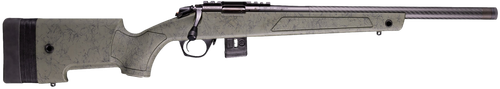Bergara Rifles BMR008 BMR-X Carbon Fiber 22 LR 10+1 18" Carbon Fiber Threaded Barrel, Black Cerakote Picatinny Rail Steel Receiver, Adj LOP Black w/Green Webbing Synthetic Stock