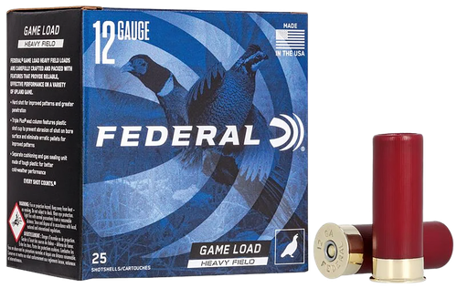 Federal H1254 Game-Shok Heavy Field 12Gauge 2.75" 1 1/4oz 4Shot 25 Per Box/10 Case