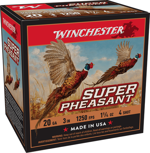 Winchester Ammo X203PH4 Super Pheasant Magnum High Brass 20Gauge 3" 1 1/4oz 4Shot 25 Per Box/10 Case