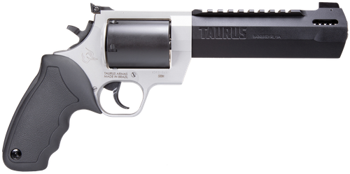 Taurus 2500065RH Raging Hunter  Large Frame 500 S&W Mag 5rd 6.75" Matte Black Ported/Target Crown Barrel, Matte Black Oxide Cylinder, Matte Stainless Stainless Steel Frame, Black Rubber Grip