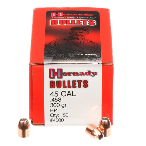Hornady 4500 InterLock  45 Cal .458 300 gr Hollow Point 50 Per Box/ 15 Case