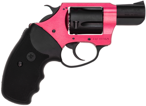 Charter Arms 53824 Undercover Lite Small 38 Special, 5 Shot 2" Black Passivate Stainless Steel Barrel & Cylinder, Red Aluminum Frame w/Black Finger Grooved Rubber Grip, Exposed Hammer