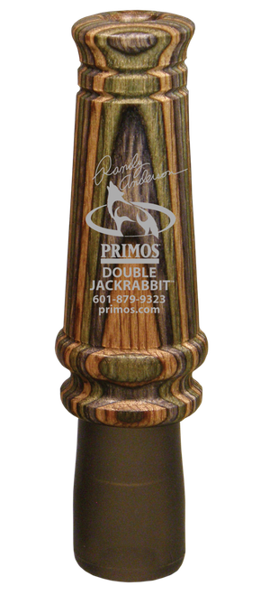 Primos 366 Randy Anderson Double Jackrabbit Open Call Double Reed Rabbit Sounds Attracts Predators Multi Color Laminated Wood