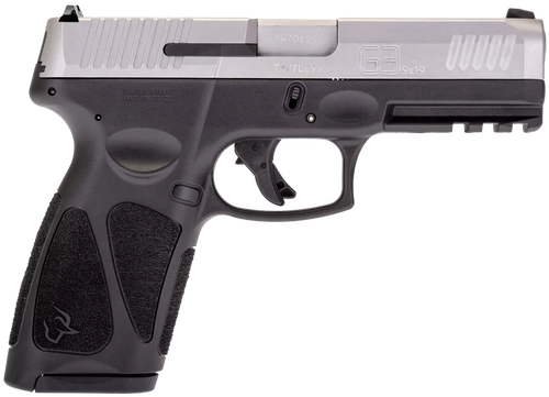 Taurus 1-G3B949-15 G3  Full Size Frame 9mm Luger 15+1 4" Matte Stainless Steel Barrel, Matte Serrated Stainless Steel Slide, Black Polymer Frame w/Picatinny Rail, Polymer Grip, Right Hand