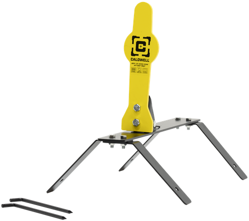 Caldwell 1178560 Auto Reset  33% Rifle Yellow AR500 Steel Pepper Popper Includes Ground Stakes