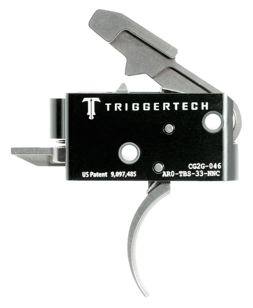 TriggerTech AR0TBS33NNC Competitive Primary Two-Stage Traditional Curved Trigger with 3.50 lbs Draw Weight for AR-15 Right