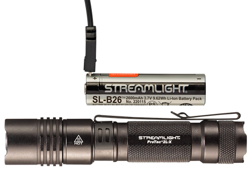 Streamlight 88082 ProTac 2L-X USB Flashlight  Black Anodized  40/500 Lumens   White LED