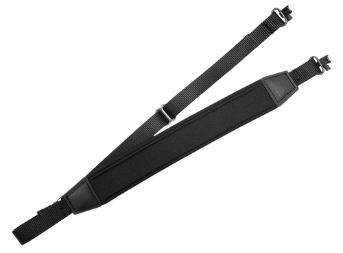 GrovTec US Inc GTSL121 FLEX  Black Elastic w/Neoprene Strap Adjustable Padded Rifle/Shotgun