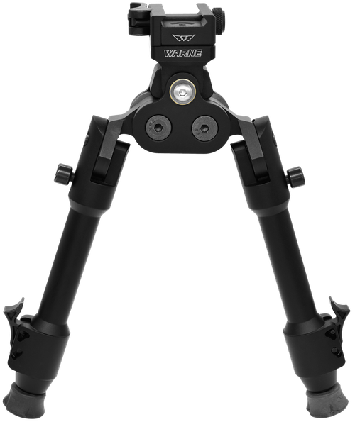 Warne 7923M Skyline Pro Bipod  Black Anodized QD Picatinny Head with Precision Legs