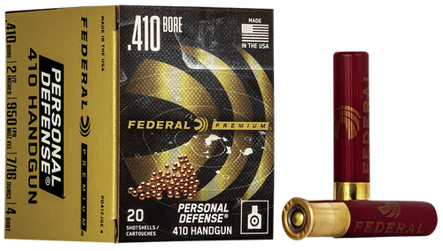 Federal PD412JGE4 Premium Personal Defense 410 Gauge 2.50" 4 Shot 7/16oz 20 Per Box/10 Case