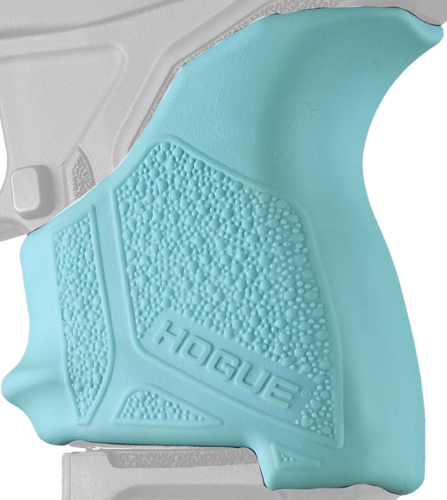 Hogue 18124 HandAll Beavertail Grip Sleeve made of Rubber with Textured Aqua Blue Finish for Ruger LCP II