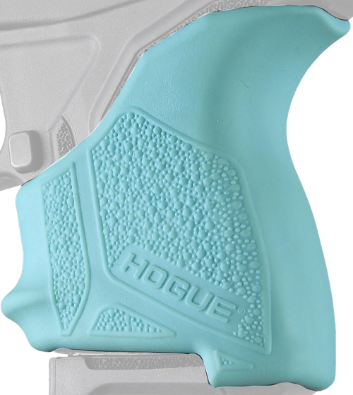 Hogue 18124 HandAll Beavertail Grip Sleeve made of Rubber with Textured Aqua Blue Finish for Ruger LCP II