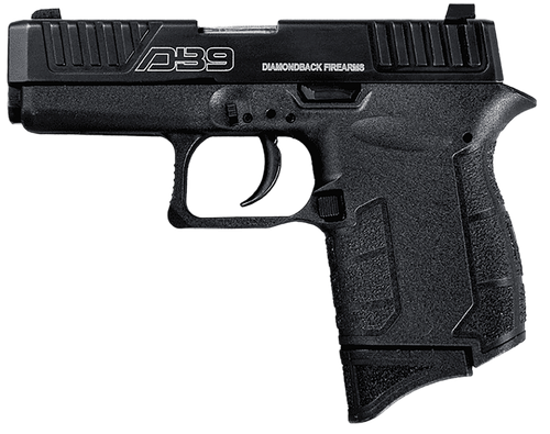 Diamondback DB0200P001 DB9 Gen4 Micro-Compact Frame 9mm Luger 6+1, 3.10" Stainless Steel Barrel, Black Serrated Stainless Steel Slide, Black Polymer Frame w/Beavertail & Grip