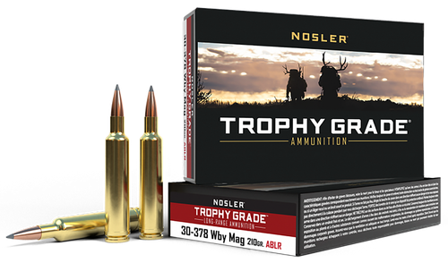 Nosler 60133 Trophy Grade Long-Range 30-378WthbyMag 210gr Nosler Spitzer AccuBond Long Range 20 Per Box/10 Case