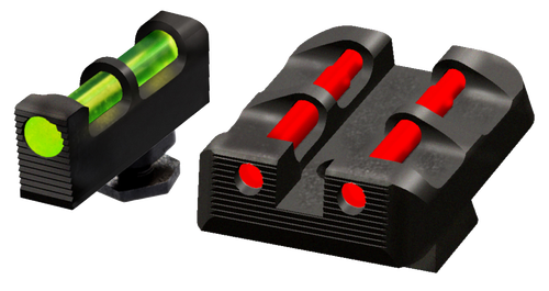 HiViz GLT178 Target Sight Set Glock Green Fiber Optic Front Sight-Red Fiber Optic Rear Sight