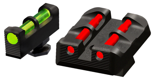 HiViz GLT178 Target Sight Set Glock Green Fiber Optic Front Sight-Red Fiber Optic Rear Sight
