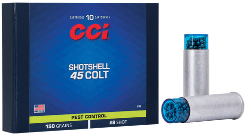 CCI 3746 Pest Control Shotshell 45Colt 150gr #9Shot 10 Per Box/20 Case