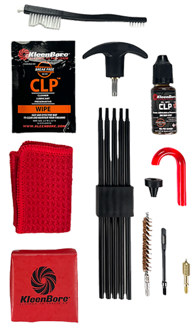 KleenBore K309 Rifle Classic Cleaning Kit .35/ 9mm PCC Cal Carbine Rifle Nylon Bristles Phosphor Bronze Bristles