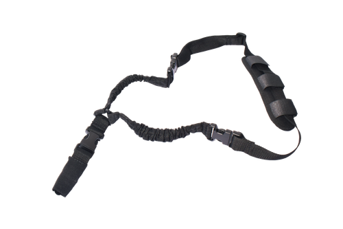 Rukx Gear ATICT1PSB Tactical Single Point Sling Black Nylon Adjustable Bungee