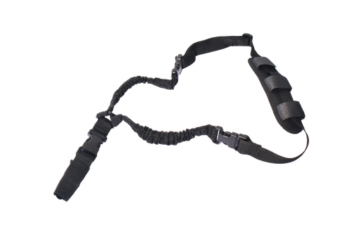 Rukx Gear ATICT1PSB Tactical Single Point Sling Black Nylon Adjustable Bungee