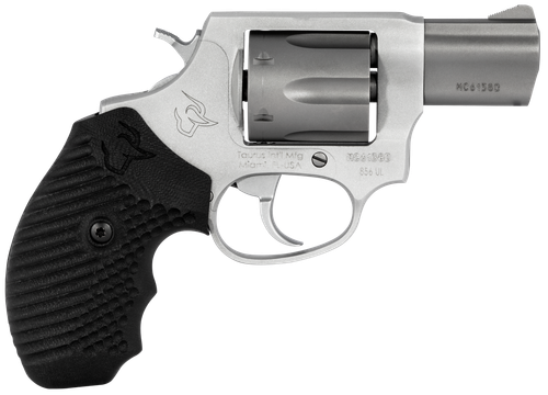 Taurus 2-856029ULVZ06 856 Ultra-Lite Small 38 Special +P 6 Shot 2" Matte Stainless Alloy Steel Barrel & Cylinder, Matte Stainless Aluminum Frame, Black Operator II Grip, Exposed Hammer