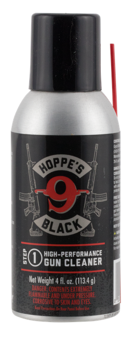 Hoppe's HBC4A Black Gun Cleaner Removes Oil Grease Dirt 4 oz. Aerosol Can with Extension Tube