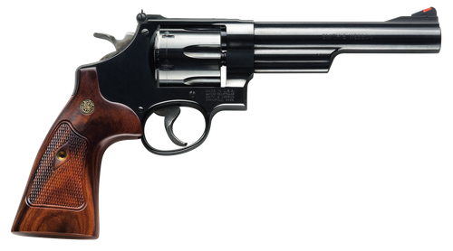 Smith & Wesson 150481 Model 57 Classic 41 Rem Mag Blued Carbon Steel 6" Barrel, 6rd Cylinder & N-Frame, Checkered Square Butt Walnut Grip, Color Case Wide Spur Hammer