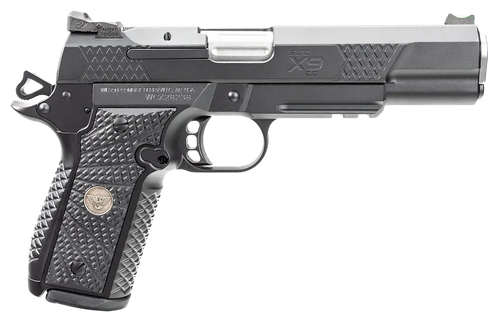 Wilson Combat 2EDCXLPR9 EDC X9 2.0 Compact Frame 9mm Luger 15+1 5" Steel Barrel, Black Armor-Tuff Serrated Stainless Steel Slide, Aluminum Frame w/Picatinny Rail, Black G10 Starburst Grip