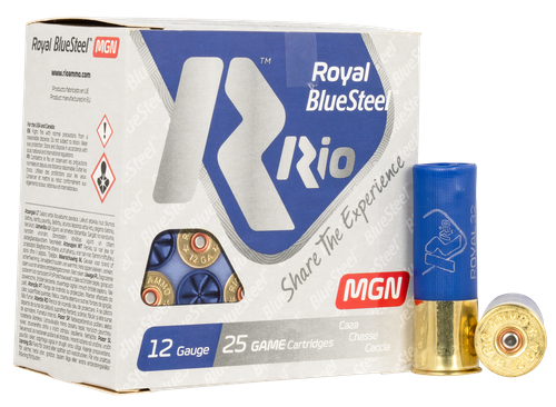 Rio Ammunition RBSM323 Royal BlueSteel  12Gauge 3" 1 1/8oz 3Shot 25 Per Box/10 Case
