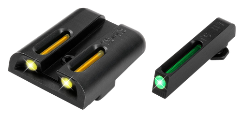 TruGlo TG131GT1Y TFO  Green/Tritium/Fiber Optic Front Sight-Yellow/Tritium/Fiber Optic Rear Sight Glock 17/17L/19