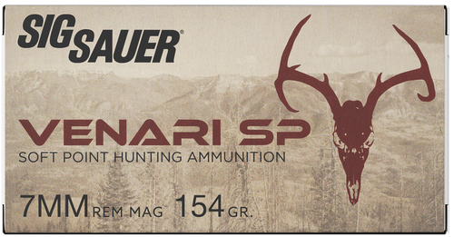 Sig Sauer V7MMSP15420 Venari  7mmRemMag 154gr Soft Point 20 Per Box/10 Case