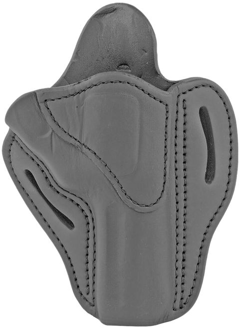 1791 Gunleather RVH2SBLR RVH2  OWB Size 02 Stealth Black Leather Belt Slide Fits Ruger GP100/S&W K Frame Right Hand