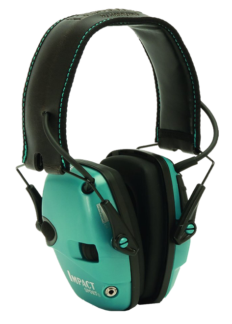 Howard Leight R02521 Impact Sport Electronic Muff 22 dB Over the Head Black/Teal Adult 1 Pair