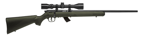 Savage Arms 26721 Mark II FXP 22 LR Caliber with 5+1 Capacity, 21" Barrel, Matte Blued Metal Finish & OD Green Synthetic Stock Right Hand (Full Size) Includes 3-9x40mm Scope