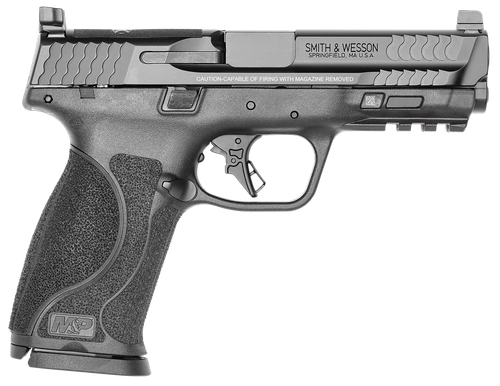 Smith & Wesson 13564 M&P M2.0  Full Size 9mm Luger 17+1, 4.25" Black Armornite Stainless Steel Barrel & Optic Ready/Serrated Slide, Matte Black Polymer Frame w/Picatinny Rail