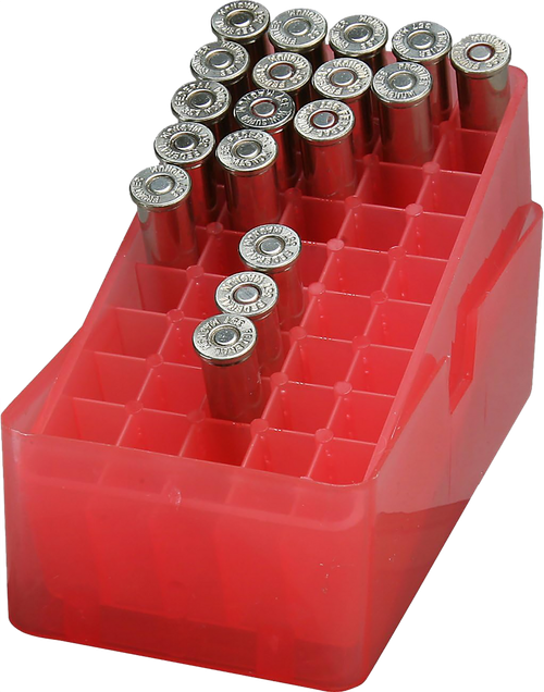 MTM Case-Gard E503841 Slip-Top Ammo Box E-50 38-357 Clear Red 50rds