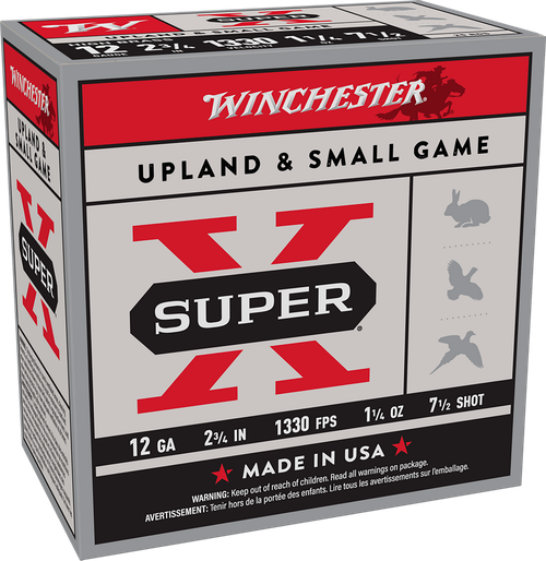 Winchester Ammo X127 Super X Game Load High Brass 12Gauge 2.75" 1 1/4oz 7.5Shot 25 Per Box/10 Case