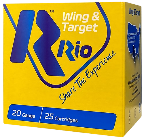 Rio Ammunition WT208 Wing & Target  20Gauge 2.75" 7/8oz 8Shot 25 Per Box/10 Case