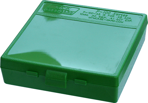 MTM Case-Gard P100910 Ammo Box Flip-Top Multi Caliber Green Polypropylene 100rd